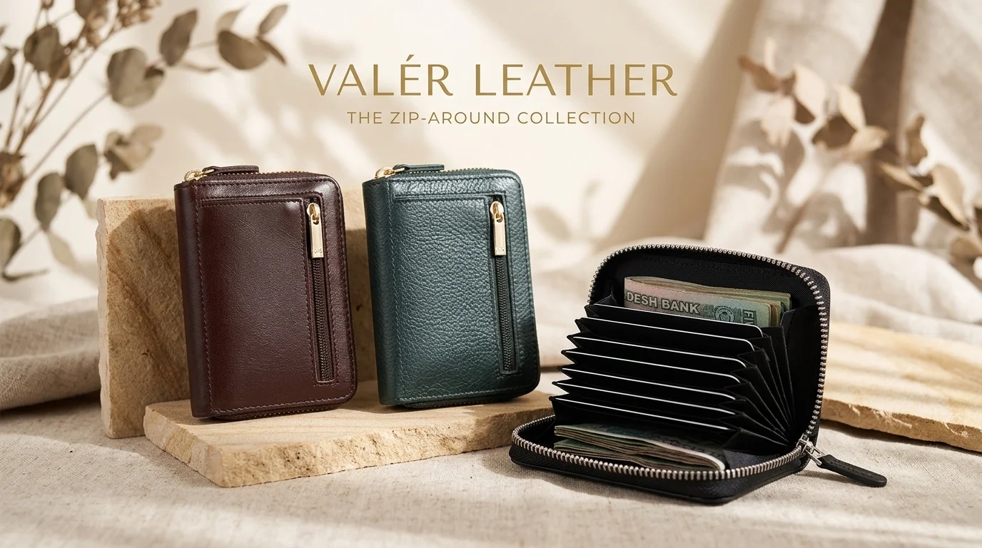 image_20261016220107 Valér Leather Zip-Around Wallet - Image 1